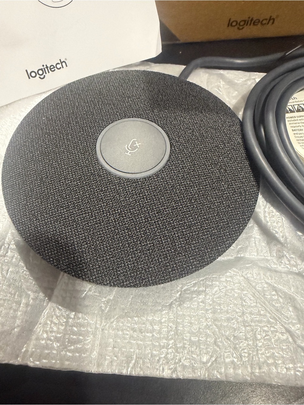 Logitech V-U0049 Rally Mic Pod Microphone Graphite New In Box - Picture 7 of 10